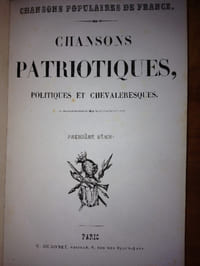 CHANSONS  POPULAIRES  DE  FRANCE.  CHANSONS PATRIOTIQUES , POLITIQUES ET CHEVALERESQUES. CHANSONS BADINES ET GRIVOISES. COMPLAINTES ET CHANSONS BURLESQUES. LES ROMANCES.  CHANSONS  ET  RONDES  ENFANTINES . Contes et Fables en chansons . CHANSONS  BACHIQUES . CHANSONS  BADINES  ET  GRIVOISES. CHANSONS  ET  CHANSONNETTES   COMIQUES  ET  SATIRIQUES . CHANSONS  EPICURIENNES.   