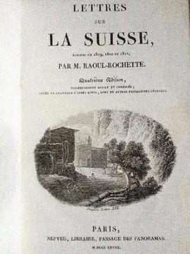 LETTRES SUR LA SUISSE . RAOUL - ROCHETTE. 