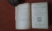 Catalogue des livres et estampes composant la bibliothèque de Feu M. A. G. (de Nantes) 1ère et 2ème parties / Catalogue d'un choix de livres rares et ...