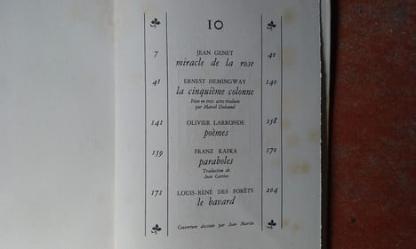 L'Arbalète - Revue de littérature - N° 10, printemps 1945
. GENET Jean - HEMINGWAY Ernest - LARRONDE Olivier - DES FORETS Louis-René