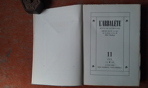 L'Arbalète - Revue de littérature - N° 11, été 1946