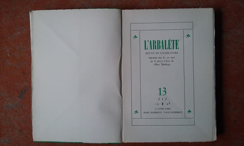L'Arbalète - Revue de littérature - N° 13, été 1948
