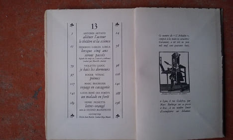 L'Arbalète - Revue de littérature - N° 13, été 1948
. ARTAUD Antonin - GARCIA LORCA Federico - LEDUC Violette - VITRAC Roger - BEIGBEDER Marc - DES ...
