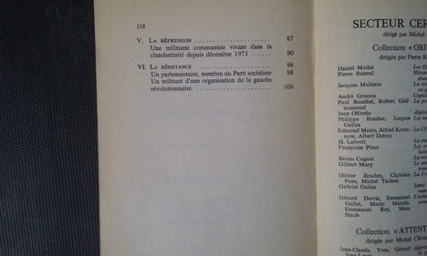 Le Chili sous Pinochet
. KATZ Claude (interviews recueillies par)