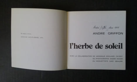 L'herbe de soleil
. GRIFFON André
