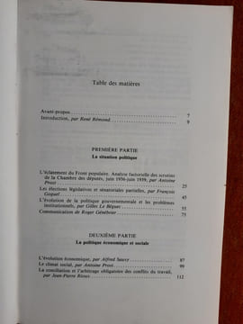 Edouard Daladier, chef de Gouvernement (avril 1938 - septembre 1939)
. REMOND René - BOURDIN Janine (sous la direction de)