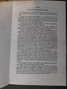 La fin du Marquisat d'Aurel
. LA MADELENE Henri (de)