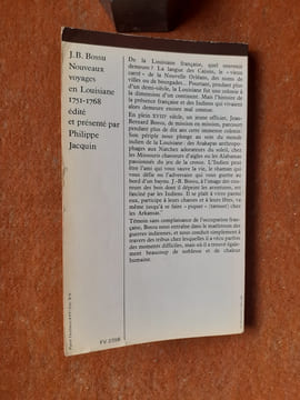 Nouveaux voyages en Louisiane 1751-1768
. BOSSU Jean-Bernard