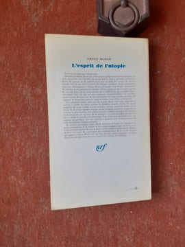 L'esprit de l'utopie - Version de 1923 revue et modifiée
. BLOCH Enst