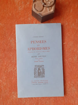 Pensées et Aphorismes (Fragments de Journal de 1926 à 1955)
. NOUVEAU Henri (Henrik Neugeboren)