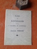 Eloge de Lucullus prononcé à l'Académie des Gastronomes par François Ferrand
. FERRAND François
