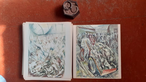 111 Dessins de Boris Taslitzky faits à Buchenwald 1944-1945, présentés par Julien Cain, Directeur de la Bibliothèque Nationale
. TASLITZKY Boris - ...
