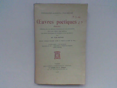Œuvres poétiques choisies, publiées sur les éditions originales et les manuscrits