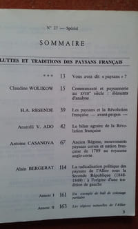 Luttes et traditions des paysans français	