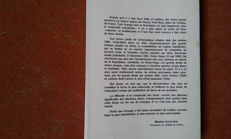 Un panthéon républicain - Les noms de rues à Limoges - 1792-1992 Commémoration du bicentenaire de la République par la Ligue des Droits de l'Homme de ...