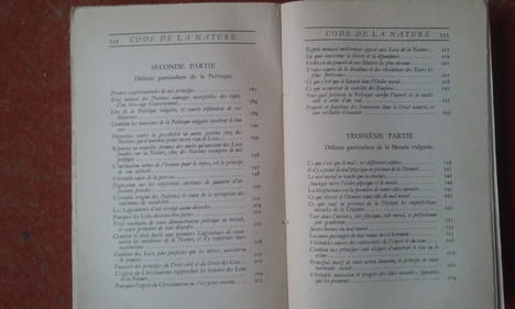 Code de la Nature ou le véritable esprit de ses lois 1755
. MORELLY
