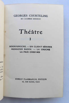 Théâtre. COURTELINE, GEORGES [Tours 1858 - Paris 1929]