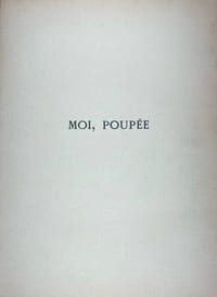 Moi, poupée. Texte et eaux-fortes d'une jeune fille à la page