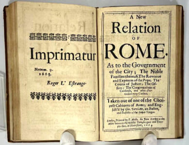A Relation Of the State of the Court of Rome

Made in the Year 1661 at the Council of Pregadi

by the Most Excellent, the Lord Angelo Corraro,
Ambassador from the most Serene
Republique of Venice to Pope Alexander VII.