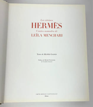Les Vitrines Hermès. Contes nomades de Leïla Menchari. Michèle Gazier, Michel Tournier, Leïla Menchari