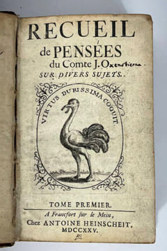 Réflexions et pensées du  Comte J. O[xenstierna] sur divers sujets. Johann Thurenson Oxenstierna