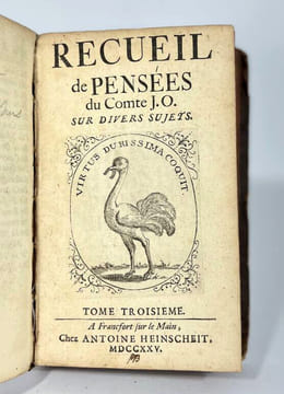 Réflexions et pensées du  Comte J. O[xenstierna] sur divers sujets. Johann Thurenson Oxenstierna