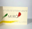 Carton d'invitation à la galerie Maeght 1961. Joan Miró