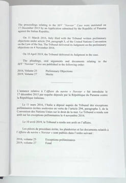 Mémoires, procès-verbaux
des audiences publiques et documents. ITLOS / TIDM
