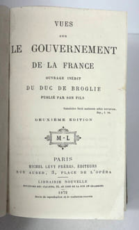 Vues sur le gouvernement de la France