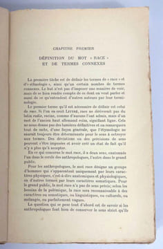 La race, les races. Mise au point d'ethnologie somatique. George Montandon