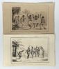 Lot de 2 gravures sur des danses au Brésil : Batuque et Indiens, 1837. Vander Burch, Montaut