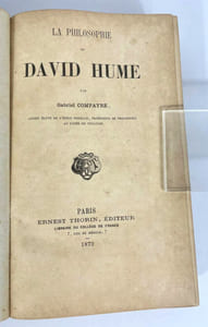 Philosophie de David Hume [relié et signé]
