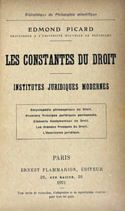 Les constantes du droit. Institutes juridiques modernes