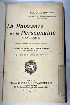 La puissance de la personnalité à la guerre. Étude d'après Clausewitz. Hugo von Freytag-Loringhoven