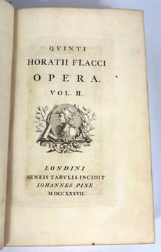 Quinti Horatii Flacci Opera. Horace, Iohannes Pine [John Pine]