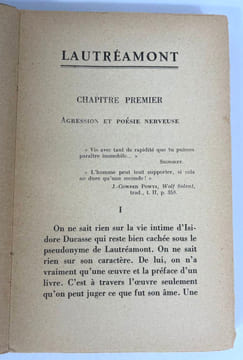 Lautréamont [signé]. Gaston Bachelard