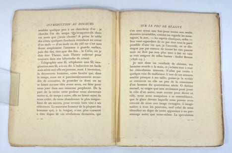 Introduction au Discours sur le peu de réalité. André Breton