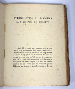 Introduction au Discours sur le peu de réalité. André Breton
