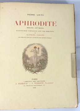 Aphrodite. Mœurs antiques. Pierre Louÿs