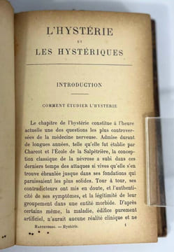 L'hystérie et les hystériques. Paul Hartenberg