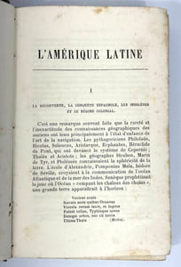 Les états latins de l'Amérique
Mexique, Pérou, Chili, républiques diverses, Brésil, Cuba, etc.