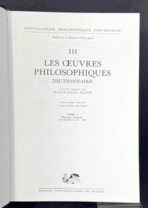 Les oeuvres philosophiques. Tome III de l'Encyclopédie philosophique universelle