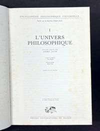 Encyclopédie philosophique universelle, tomes I et III : L'Univers philosophique, Les œuvres philosophiques - dictionnaire
