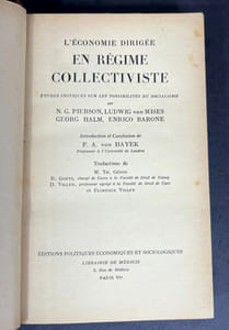 L'économie dirigée en régime collectiviste. Études critiques sur les possibilités du socialisme