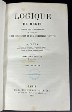 Logique de Hégel. Friedrich Hegel, A. Véra