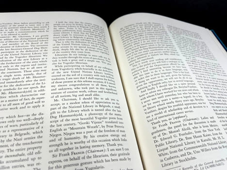 The Dag Hammarskjold Library: Gift of the Ford Foundation. United Nations
