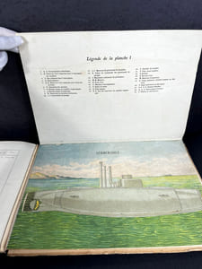 Sous-marin et submersible à la portée de tout le monde. Simple exposé sur mécanisme du sous-marin et du submersible, accompagné de figures schématiques et de deux planches en couleurs comprenant quatre modèles démontables.