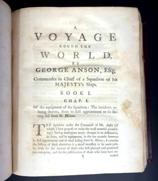 A Voyage Round the World in the Years MDCCXL, I, II, III, IV. George Anson, Richard Walter [comp.]