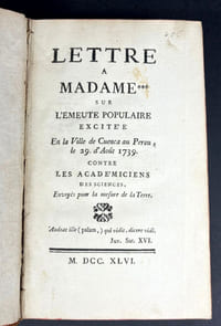 Lettre à Madame *** sur l'émeute populaire excitée En la Ville de Cuenca au Perou, le 29 d'Août 1739 contre les Académiciens des Sciences, Envoyés pour la mesure de la Terre
Suivi de : Relation abrégée d'un voyage fait dans l'intérieur de l'Amérique méridionale. Depuis la Côte de la Mer du Sud, jusqu'aux Côtes du Brésil & de la Guiane, en descendant la rivière des Amazones