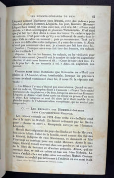 Les sociétés secrètes des hommes-léopards en Afrique noire. Paul-Ernest Joset